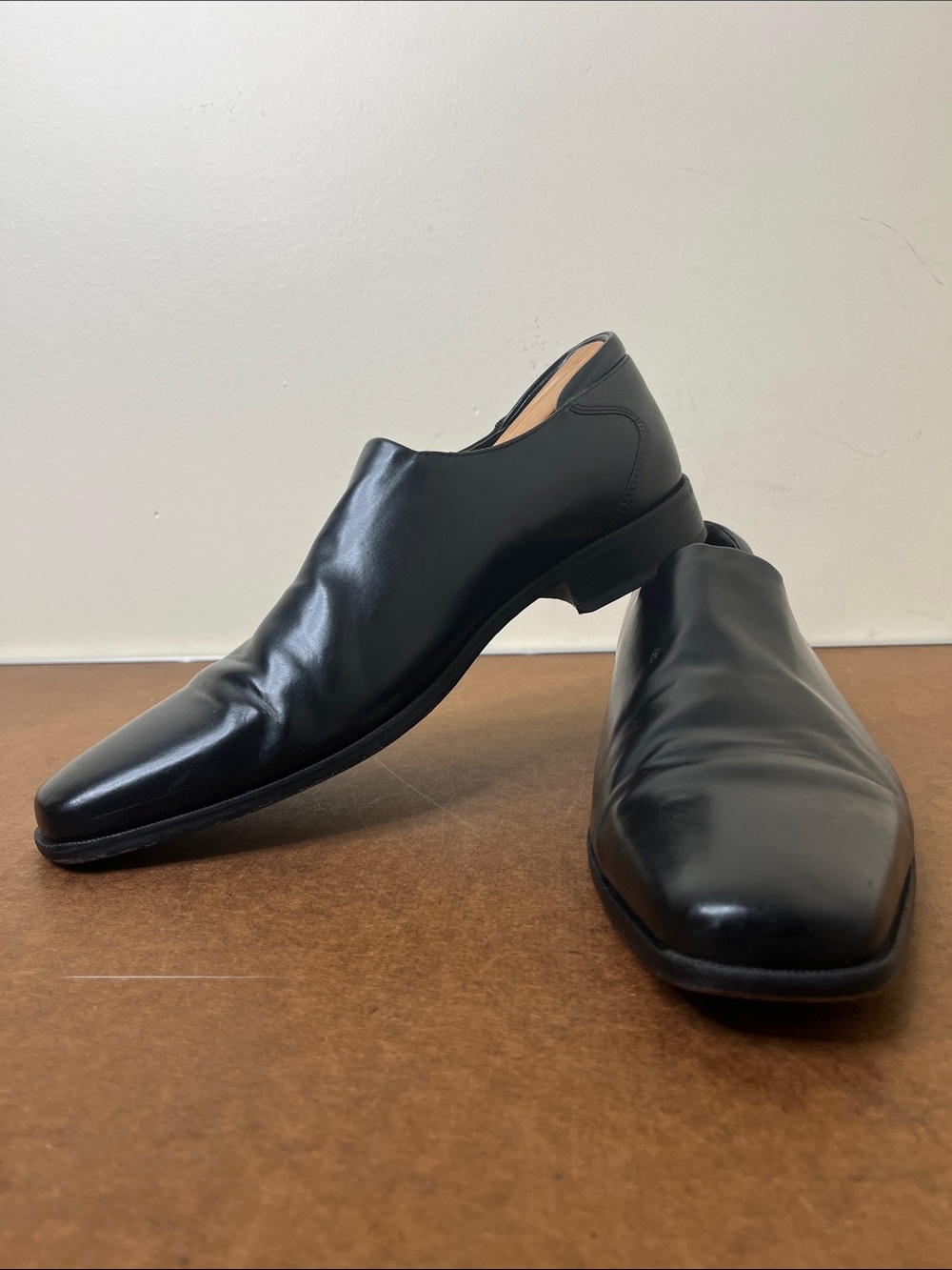 Donald J. Pliner Black Leather Slip-On Loafers Mens Size 11M